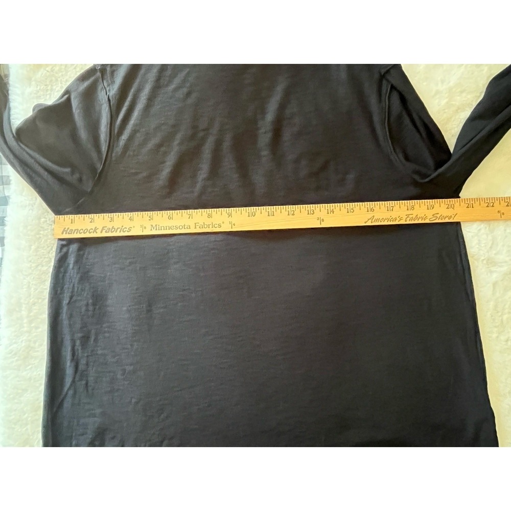New! Michael Stars Mock Neck Swing T Shirt Long Sleeve Black One Size retail $88 - Picture 10 of 15
